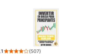Libro "Invertir en Bolsa para Principiantes" con análisis técnico. Ofrece consejos para invertir en bolsa desde cero.
