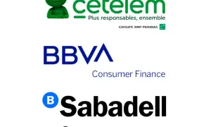 Logos de Cetelem, BBVA Consumer Finance y Sabadell Consumer. Averigua cuanto tarda Cetelem en aprobar una financiación.