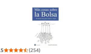 Portada de libro "Más cosas sobre la Bolsa". Ilustración de personas bajo columnas. Es buen momento para invertir en bolsa.