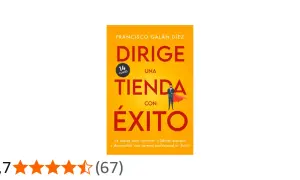 Portada de libro "Dirige una tienda con éxito" con un hombre con capa de superhéroe.