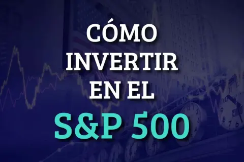 Guía visual para aprender cómo invertir en S&P 500 desde España. Gráficos bursátiles y relojes de bolsa.