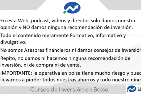 Descargo de responsabilidad sobre opiniones y contenido formativo, no recomendaciones de inversión. El análisis fundamental bolsa advierte sobre riesgos.