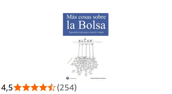 Portada de libro "Más cosas sobre la Bolsa". Ilustración de personas bajo columnas. Es buen momento para invertir en bolsa.