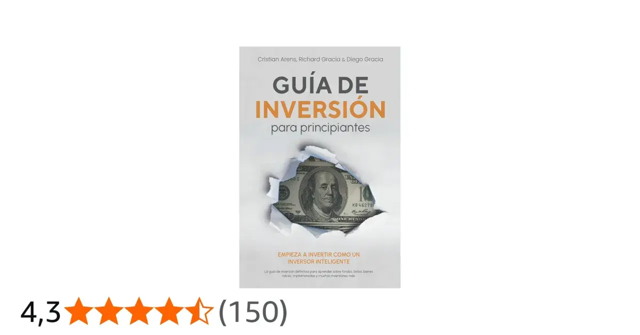 Guía de inversión para principiantes, con un billete de dólar asomando. Aprende sobre bolsa y más.