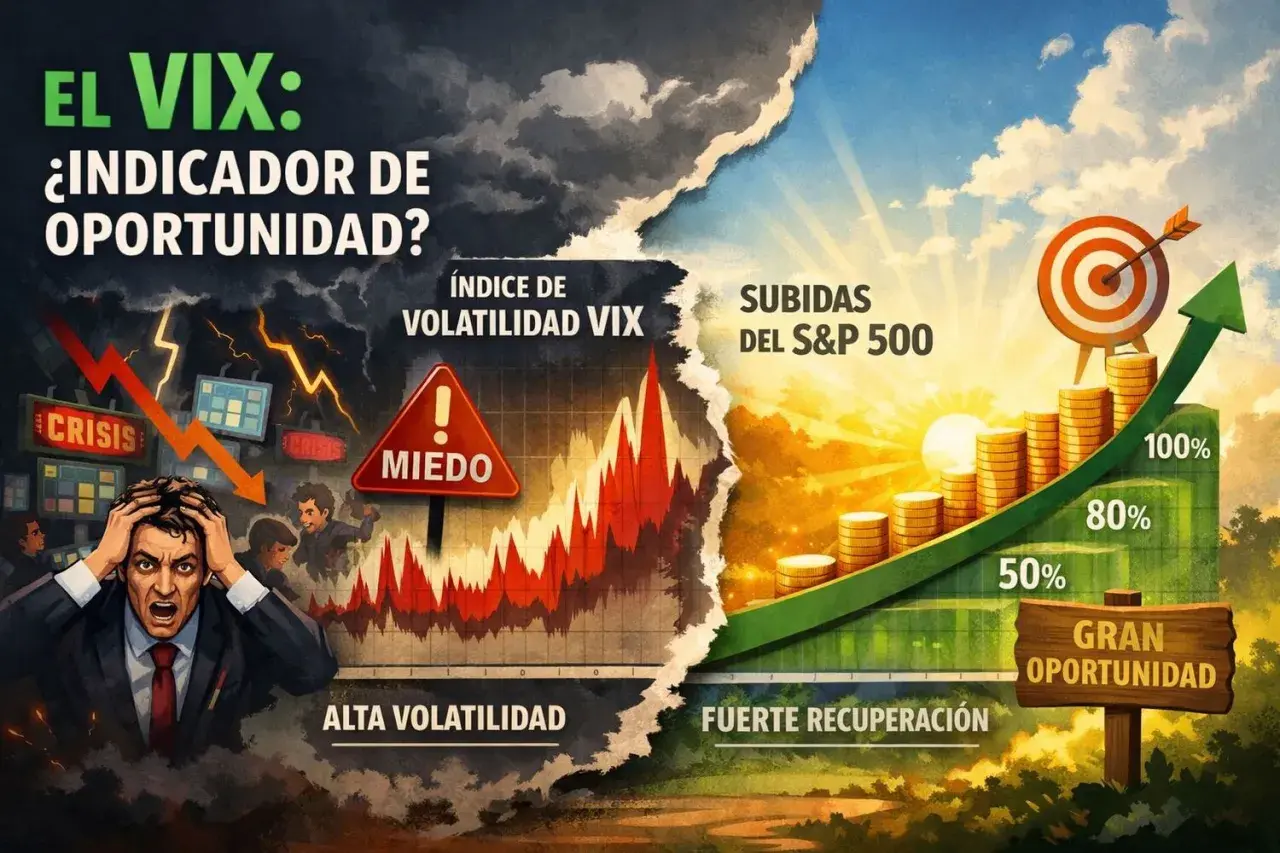 El índice VIX, a menudo asociado con el miedo y la alta volatilidad, puede ser un indicador de gran oportunidad para la recuperación del S&P 500.
